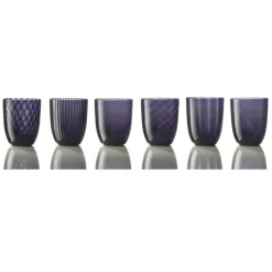 NasonMoretti Idra Wasserglas Dunkellila Balloton- Wassergläser