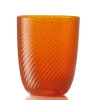 NasonMoretti Idra Wasserglas Orange Rigadin Ritorto- Wassergläser