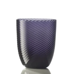 NasonMoretti Idra Wasserglas Dunkellila Rigadin Ritorto- Wassergläser