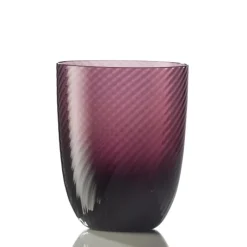 NasonMoretti Idra Wasserglas Violett Rigadin Ritorto- Wassergläser