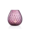NasonMoretti Windlicht Macrame 15 cm Violett- Kerzenhalter