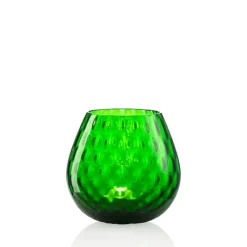 NasonMoretti Windlicht Macrame 12 cm Grün- Kerzenhalter