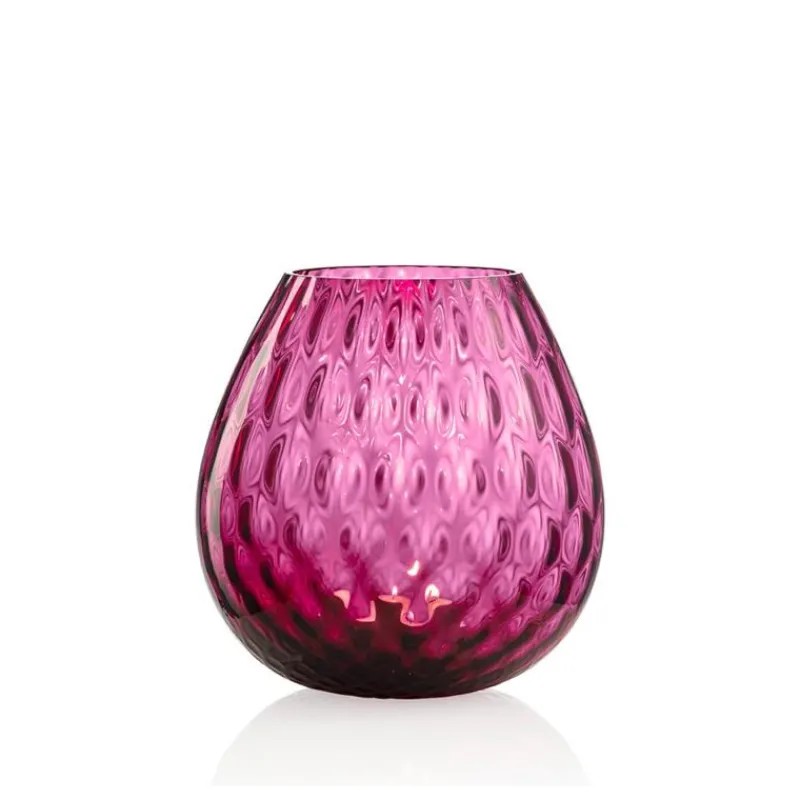 NasonMoretti Windlicht Macrame 15 cm Pink- Kerzenhalter