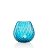 NasonMoretti Windlicht Macrame 12 cm Aquamarin- Kerzenhalter