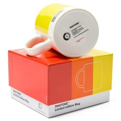 Pantone Porzellan-Becher mit Geschenkbox Limited Edtion No. 1 Yellow 012, Orange 021 & Red 2035- Geschirr (3)