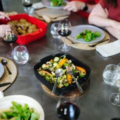 Peugeot Appolia Quadratische Auflaufform 18 cm Black Satin- Kochgeschirr