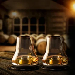 Peugeot Experience Whisky Duo-Set mit Kühlsockel- Spirituosengläser