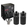 Peugeot Night Chic Line Duo Pfeffer- und Salzmühle Mattschwarz 12 cm mit Edelstahltrichter- Küchenhelfer