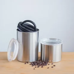Planetary Design Airscape Edelstahl-Aromabehälter Mittel Silber Gebürstet- Kaffee & Tee