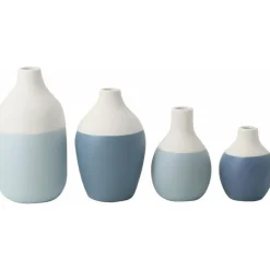 Räder Mini-Flaschenvasen Blau 4er Set- Vasen