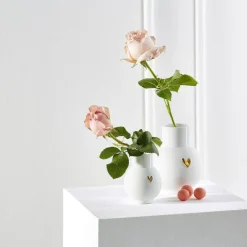 Räder Mini-Kugelvase Herz Gold- Vasen