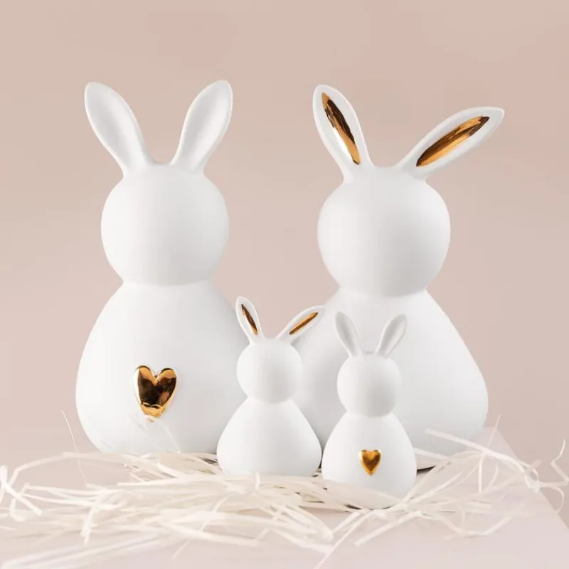 Räder Ostern Porzellanhase Großer Herr mit goldenem Herz- Figuren & Objekte