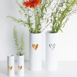 Räder Vase Herz Silber 17 cm- Vasen