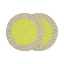 REMEMBER Baumwoll-Tischset Lime 2er Set- Tischsets