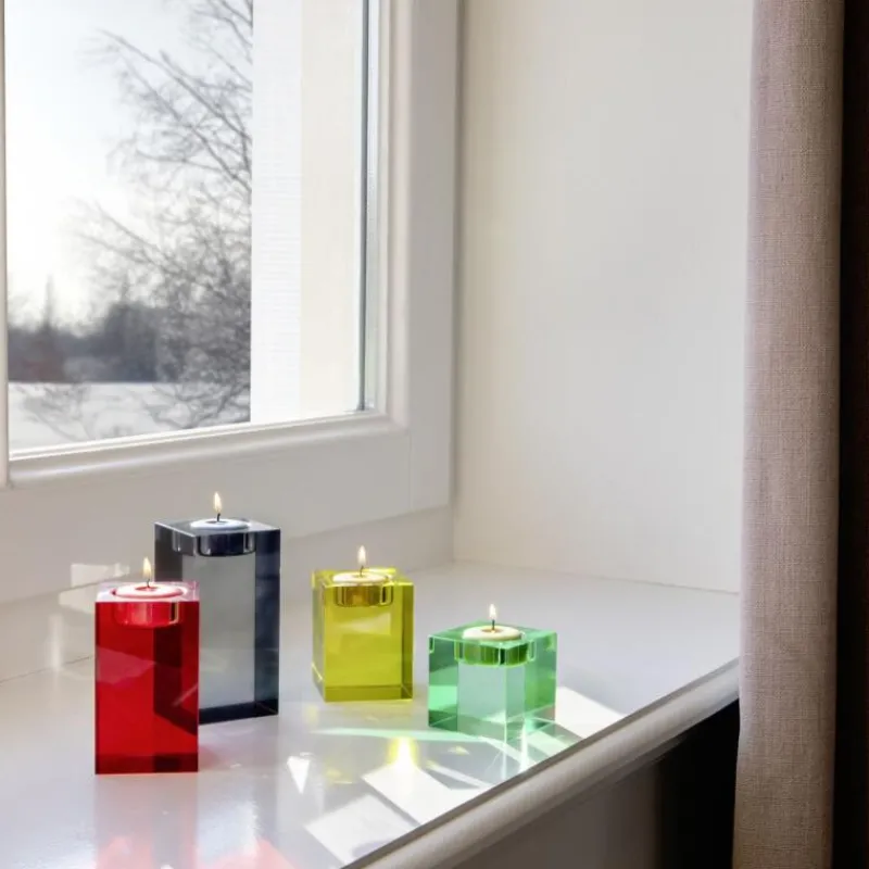 REMEMBER Glasblock-Kerzenhalter Vela 4er Set- Kerzenhalter