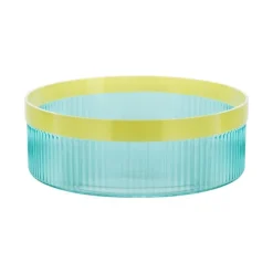 REMEMBER Glasschale Groove Blau- Aufbewahrung (3)