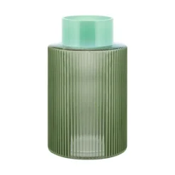 REMEMBER Glasvase Groove L Grün- Vasen