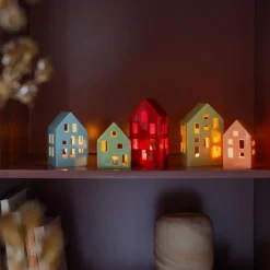 REMEMBER Teelichthaus Nyhavn Rot- Kerzenhalter