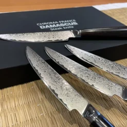 Ryoma Damast-Steakmesser mit Ebenholzgriff 4er Set- Koch- & Küchenmesser