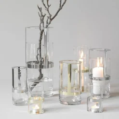 Sagaform Hold Teelichthalter Silber- Kerzenhalter