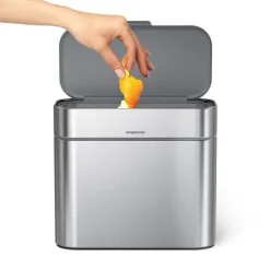 simplehuman Kompost-Caddy 4 l Gebürsteter Edelstahl- Aufbewahrung (3)