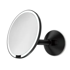 simplehuman Sensorspiegel mit Wandhalterung Mattschwarz 20 cm- Badausstattung