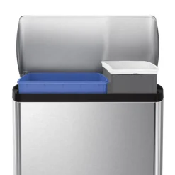 simplehuman Treteimer Doppelfach 46 l- Aufbewahrung (3)