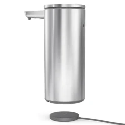 simplehuman Wiederaufladbarer Sensorspender mit Caddy Edelstahl Gebürstet 414 ml- Küchenhelfer