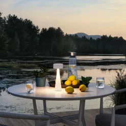 Sompex Akku-Tischleuchte Elody Weiß- Tisch- & Bodenleuchten