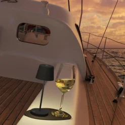 Sompex Akku-Tischleuchte Monaco Schwarz- Tisch- & Bodenleuchten