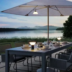 Sompex Mikono Akku-Tisch- und Pendelleuchte Grau- Tisch- & Bodenleuchten