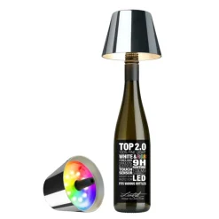 Sompex RGBW-Akku-Flaschenleuchte Top 2.0 Chrom- Tisch- & Bodenleuchten