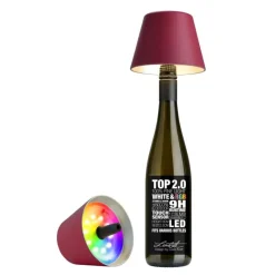 Sompex RGBW-Akku-Flaschenleuchte Top 2.0 Bordeaux- Tisch- & Bodenleuchten