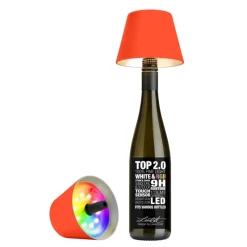 Sompex RGBW-Akku-Flaschenleuchte Top 2.0 Neon Orange- Tisch- & Bodenleuchten