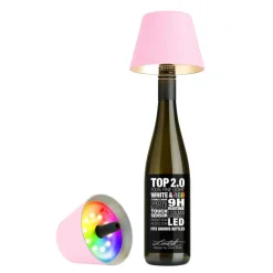 Sompex RGBW-Akku-Flaschenleuchte Top 2.0 Rosa- Tisch- & Bodenleuchten