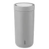 Stelton To Go Click Thermobecher Soft Light Grey 400 ml- Kaffee & Tee