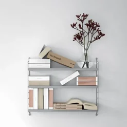 String Furniture String Pocket Wandregal Grau/Grau- Wandregale