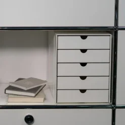 USM Haller USM Inos Kastenset C4 5 Schalen Weiß- Wohnaccessoires