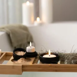 Uyuni Echtwachs-LED-Maxiteelicht Nordic White Smooth- Kerzen