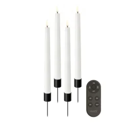 Uyuni LED-Stabkerzen Weiß Geschenkset 4-teilig- Kerzen