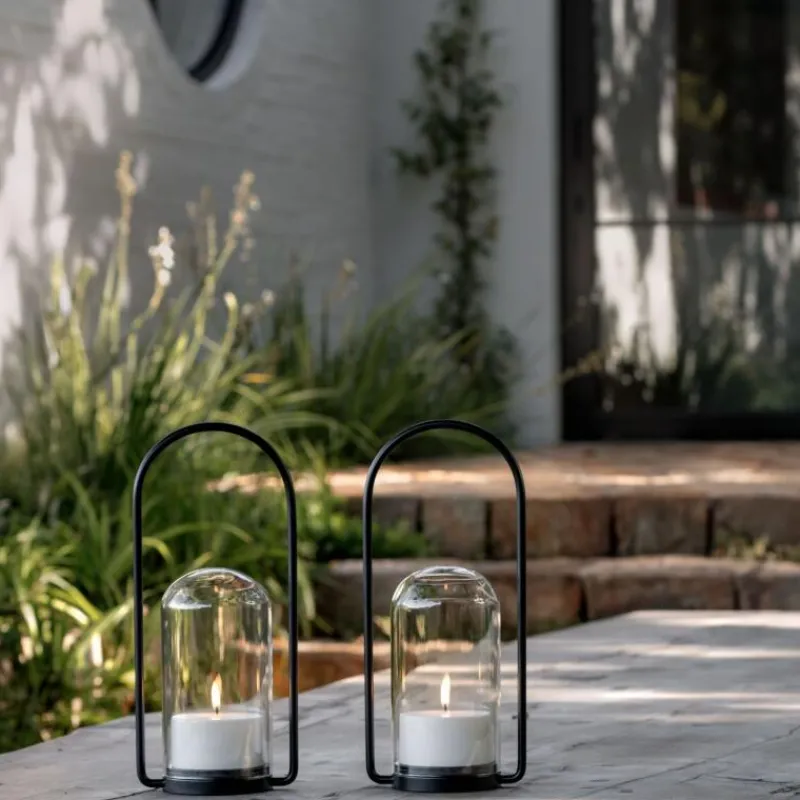 Uyuni Outdoor-Laterne mit Henkel und Fernbedienung- Kerzenhalter