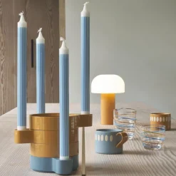 Villa Collection Styles Wasserglas Blau/Amber 200 ml 2er Set- Wassergläser