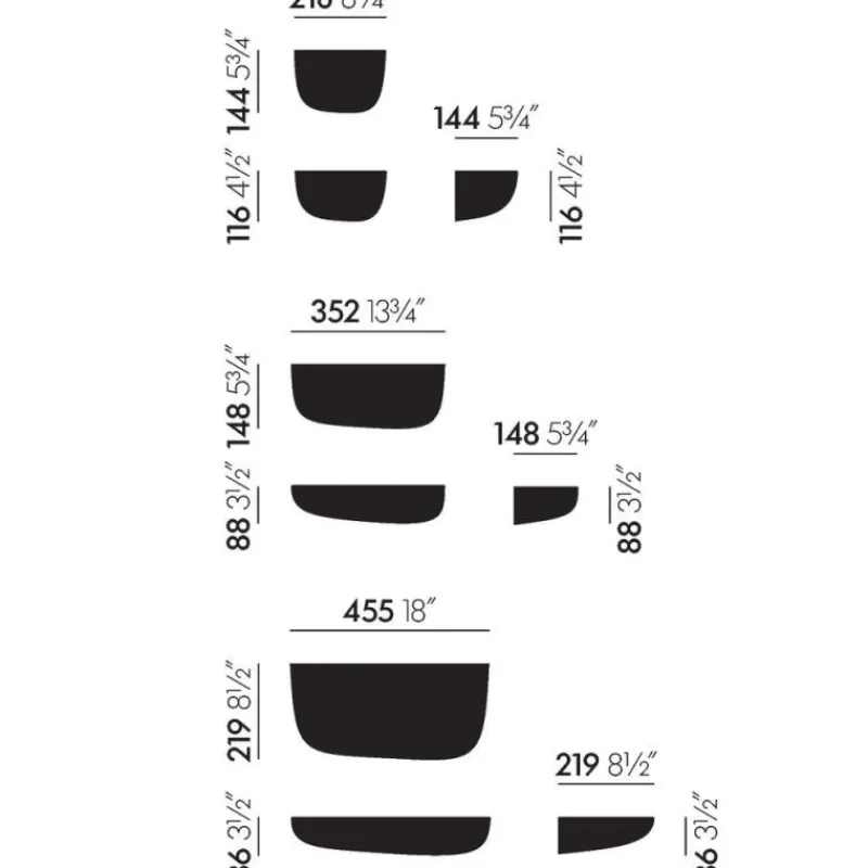 Vitra Corniche Large Dunkelgrau- Wandregale
