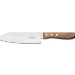 Windmühlenmesser Vielzweckmesser Santoku Blaugepließtet Kirschholz- Koch- & Küchenmesser