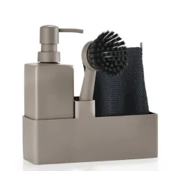 Zone Denmark Geschirrspülset mit Putzlappen Taupe- Küchenhelfer