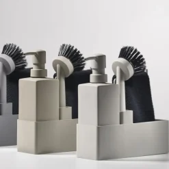 Zone Denmark Geschirrspülset mit Putzlappen Warm Grey- Küchenhelfer