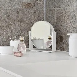 Zone Denmark Tischspiegel mit 5-fach Vergrößerung Ume White- Badausstattung